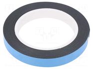 Tape: fixing; W: 15mm; L: 5m; Thk: 0.8mm; two-sided adhesive; acrylic IPT