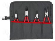 Kit: pliers; for circlip; 4pcs. KNIPEX