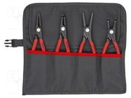 Kit: pliers; for circlip; 4pcs. KNIPEX