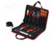 Kit: for assembly work; for electricians; case; 14pcs. KNIPEX