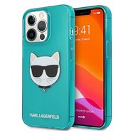 Karl Lagerfeld KLHCP13LCHTRB iPhone 13 Pro / 13 6,1" niebieski/blue hardcase Glitter Choupette Fluo, Karl Lagerfeld