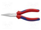 Pliers; cutting,half-rounded nose,universal; 160mm KNIPEX