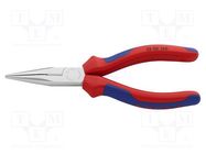 Pliers; cutting,half-rounded nose,universal; 160mm KNIPEX