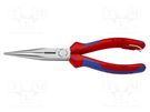 Pliers; cutting,half-rounded nose,universal,elongated; 200mm KNIPEX