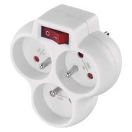 Multiple Socket 3× round, white, EMOS