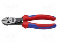 Pliers; side,cutting; return spring; 180mm; with side face KNIPEX