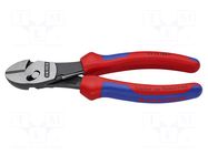 Pliers; side,cutting; return spring; 180mm; with side face KNIPEX