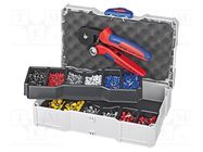 Kit: for crimping push-on connectors, terminal crimping; case KNIPEX