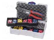 Kit: for crimping push-on connectors, terminal crimping; case KNIPEX