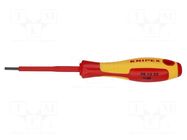 Screwdriver; insulated; hex key; HEX 2.5mm; Blade length: 75mm KNIPEX