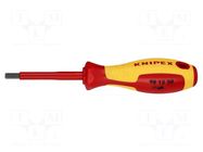 Screwdriver; insulated; hex key; HEX 5mm; Blade length: 75mm KNIPEX