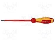 Screwdriver; insulated; slot; 6,5x1,2mm; Blade length: 150mm KNIPEX