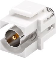 Keystone Module SAT/Antenna, Flush Mount - 18.9 mm width, Coaxial male (plug) > F female