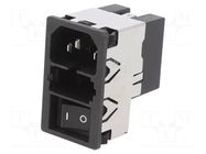 Connector: AC supply; socket; male; 6A; 250VAC; C14 (E); KMF SCHURTER