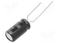 Capacitor: electrolytic; THT; 220uF; 35VDC; Ø8x15mm; Pitch: 5mm PANASONIC