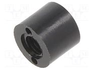 Spacer sleeve; cylindrical; polyamide; M3; L: 5mm; Øout: 6mm; black DREMEC