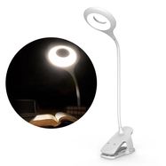 Wireless LED reading lamp with clip + white micro USB cable, Hurtel