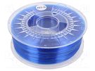 Filament: PET-G; Ø: 1.75mm; blue,half-transparent; 220÷250°C; 1kg DEVIL DESIGN