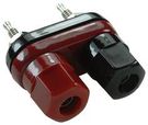 DOUBLE BINDING POST, 15A, #6-32 STUD, BLACK/RED
