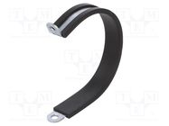 Fixing clamp; ØBundle : 51mm; W: 12mm; steel; Cover material: EPDM MPC INDUSTRIES
