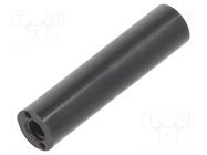 Spacer sleeve; cylindrical; polyamide; M3; L: 25mm; Øout: 6mm; black DREMEC