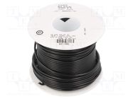 Wire; HookUp Wire; 18AWG; solid; Cu; PVC; black; 1kV; 30.5m; 100ft ALPHA WIRE