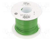 Wire; HookUp Wire; 20AWG; solid; Cu; PVC; green; 1kV; 30.5m; 100ft ALPHA WIRE