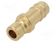 Connector; connector pipe; max.10bar; brass; Seal: FPM; D: 9mm PNEUMAT