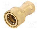 Quick connection coupling; max.105bar; G 1"; double-sided; brass PNEUMAT