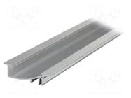 Profiles for LED modules; natural; L: 2m; FLAT8; aluminium TOPMET