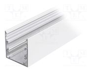 Profiles for LED modules; white; L: 1m; PHIL53; aluminium; surface TOPMET