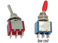 VERTICAL TOGGLE SWITCH DPDT ON-ON - PCB TYPE