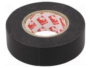 Tape: electrical insulating; W: 19mm; L: 20m; Thk: 0.13mm; black SCAPA