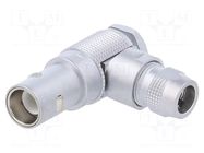 Connector: coaxial; 0S; plug; male; PIN: 1; soldering; for cable; 6A LEMO