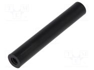 Spacer sleeve; cylindrical; polyamide; M4; L: 50mm; Øout: 8mm; black DREMEC