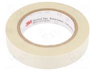 Tape: electrical insulating; W: 25mm; L: 33m; Thk: 0.177mm; white 3M