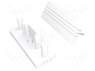 Cap for LED profiles; white; 20pcs; ABS; SURFACE10 TOPMET