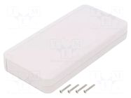 Enclosure: multipurpose; X: 80mm; Y: 165mm; Z: 27mm; LC; ABS; white TAKACHI