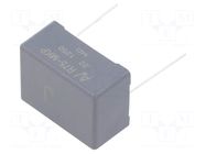 Capacitor: polypropylene; R75; 0.22uF; Uoper: 1.25kVDC; 600VAC KEMET