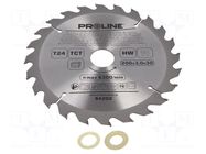 Circular saw; Ø: 200mm; Teeth: 24; cemented carbide; hardened; wood PROLINE