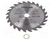 Circular saw; Ø: 160mm; Øhole: 20mm; Teeth: 24; cemented carbide PROLINE