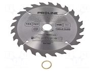 Circular saw; Ø: 160mm; Teeth: 24; cemented carbide; hardened; wood PROLINE