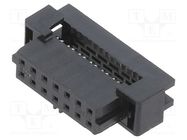 Connector: wire-wire/PCB; plug; female; PIN: 14; Milli-Grid; IDC; 1A 