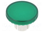 Actuator lens; 22mm; 61; transparent,green; plastic EAO