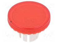 Actuator lens; 22mm; 61; red,transparent; plastic; Ø19.7mm EAO