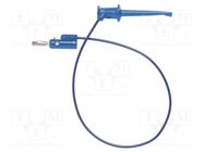 Test lead; 60VDC; 30VAC; 5A; clip-on hook probe,banana plug 4mm 