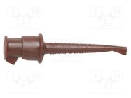 Clip-on probe; hook type; 5A; 60VDC; brown; 2.29mm; 30VAC; 10pcs. POMONA