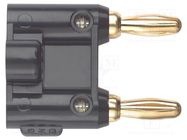 Connector: 4mm banana; stackable safety shunt; 15A; 33VAC; 70VDC POMONA