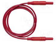 Test lead; 10A; banana plug 4mm,both sides; insulated; red; 4911A POMONA