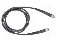 Test lead; 60VDC; 30VAC; BNC plug,both sides; Len: 3.048m; black POMONA